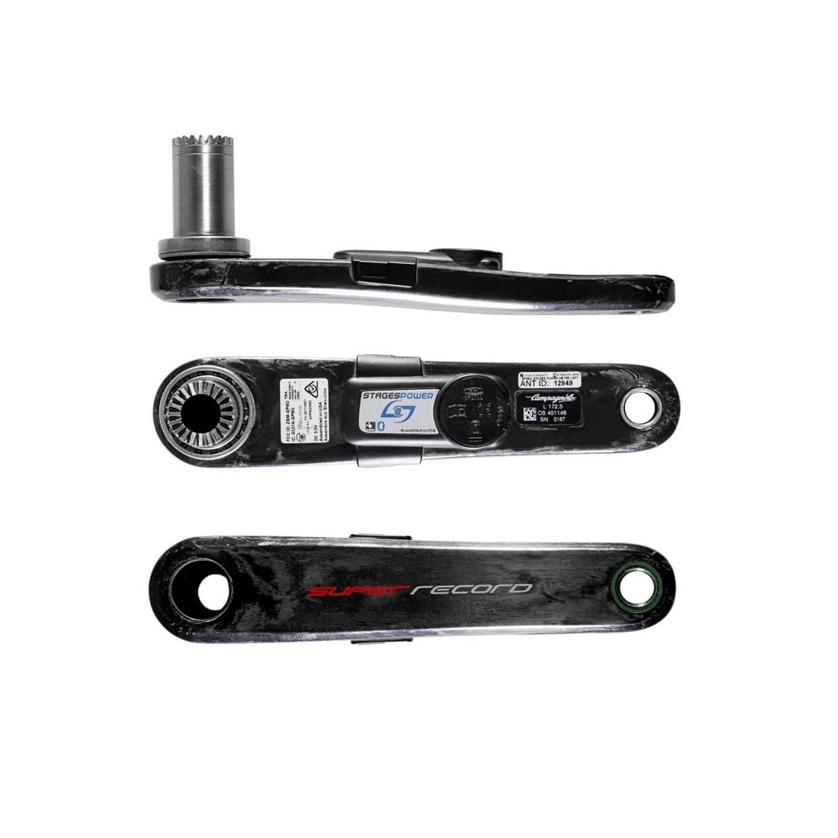 STAGES CYCLING Power Meter Left Crankset Campagnolo Super Record 12 Speed - Carbon-Power Meters-