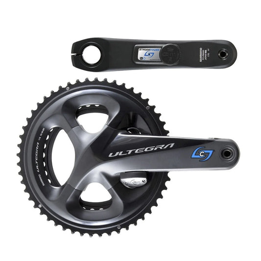 Stages Cycling Power Meter LR Crankset Dual Ultegra R8000 - Shadow Grey-Power Meters-