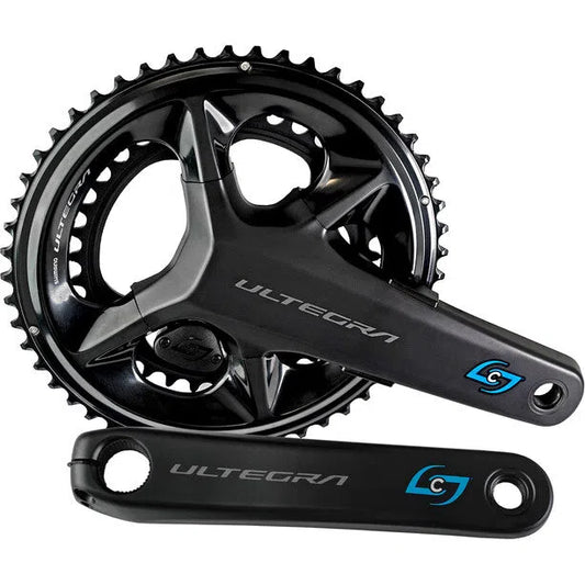 Stages Cycling Power Meter LR Crankset Dual Ultegra R8100 - Shadow Grey-Power Meters-