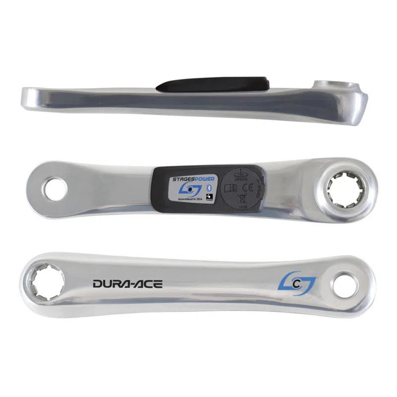 STAGES POWER Power Meter Left Crankset Shimano Dura Ace Track 7710 - Shadow Black-Power Meters-