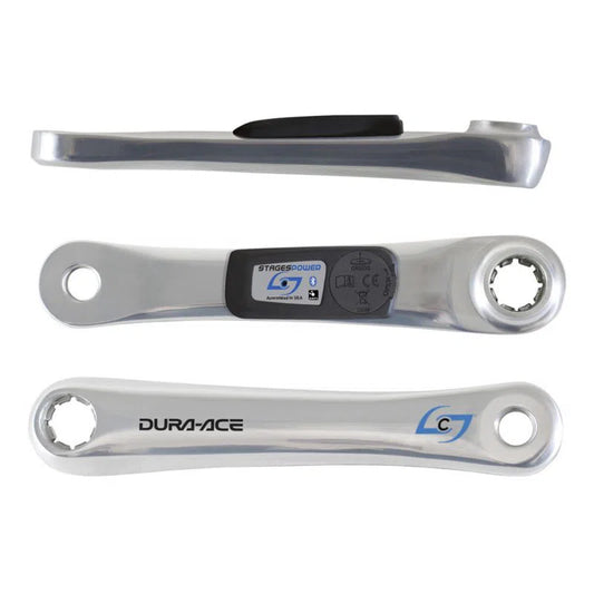 STAGES POWER Power Meter Left Crankset Shimano Dura Ace Track 7710 - Shadow Black-Power Meters-