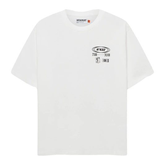 CAFÉ DU CYCLISTE TShirt Col Stelvio - White