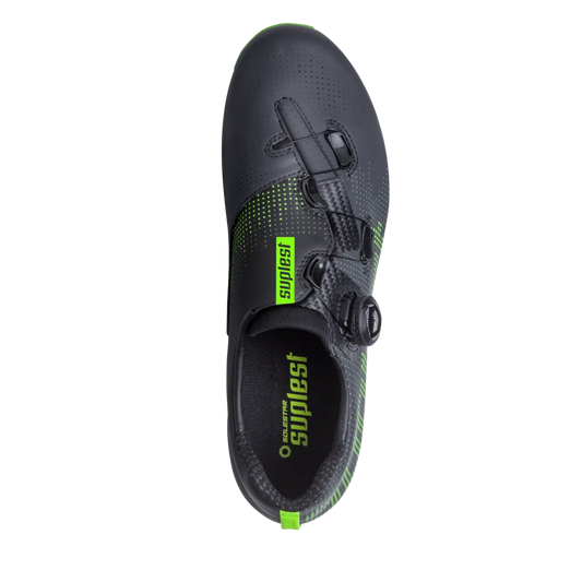 SUPLEST Road Cycling Shoes Performance - Black/Green-Road Cycling Shoes-