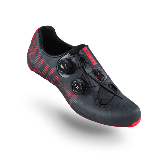 SUPLEST Road Cycling Shoes Road Pro - Black/Red-Road Cycling Shoes-