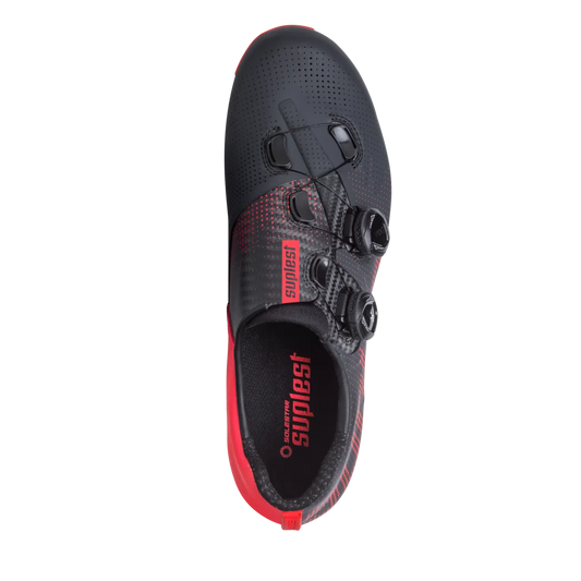 SUPLEST Road Cycling Shoes Road Pro - Black/Red-Road Cycling Shoes-