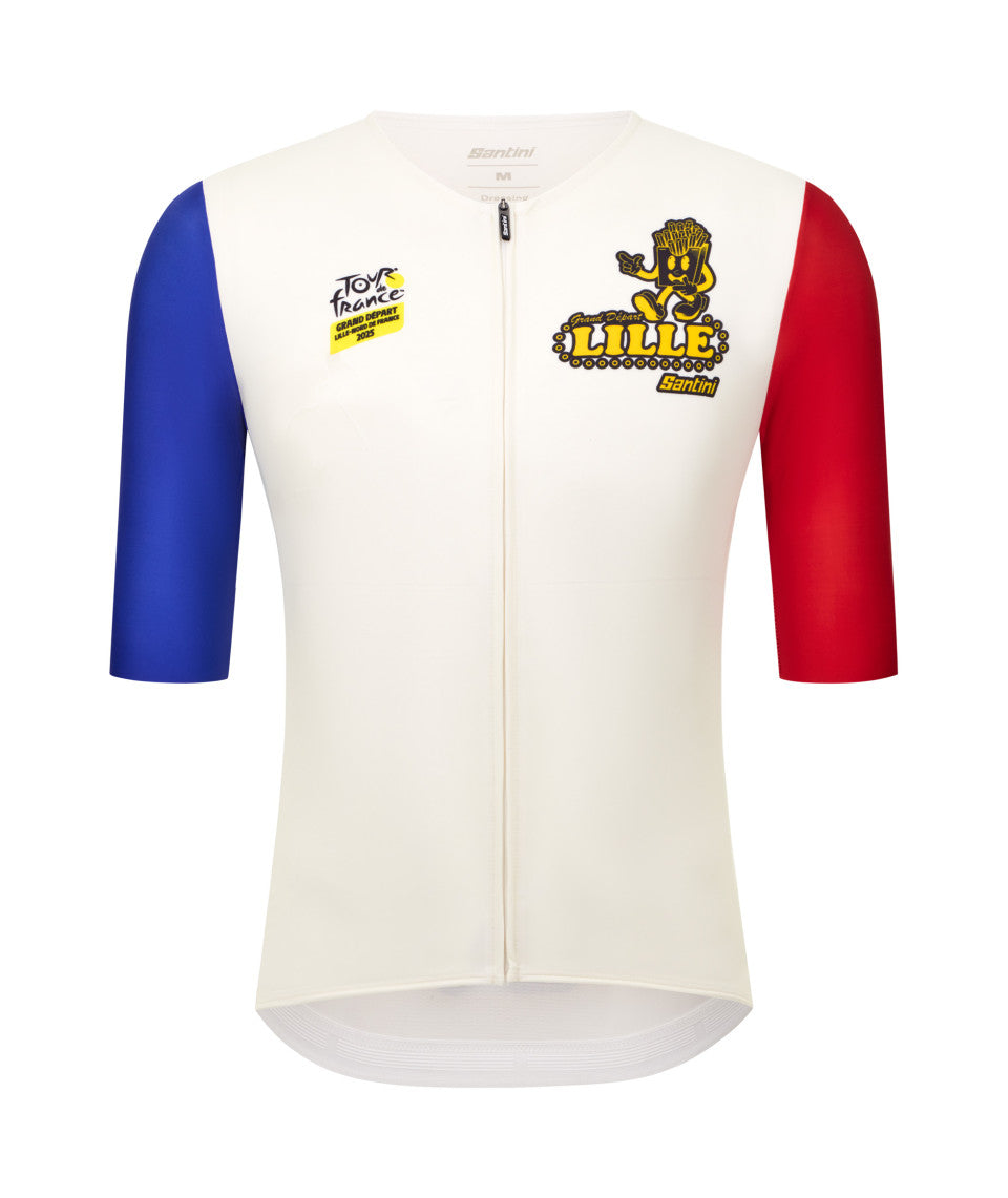 SANTINI TDF Grand Depart Lille Maglia ciclismo - Bianco/Blue/Red