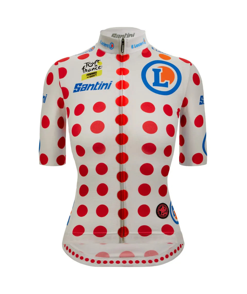 SANTINI Tour De France Femmes Avec ZWIFT Polka Dots Kvinder Cykeltrøje - Polka Dots