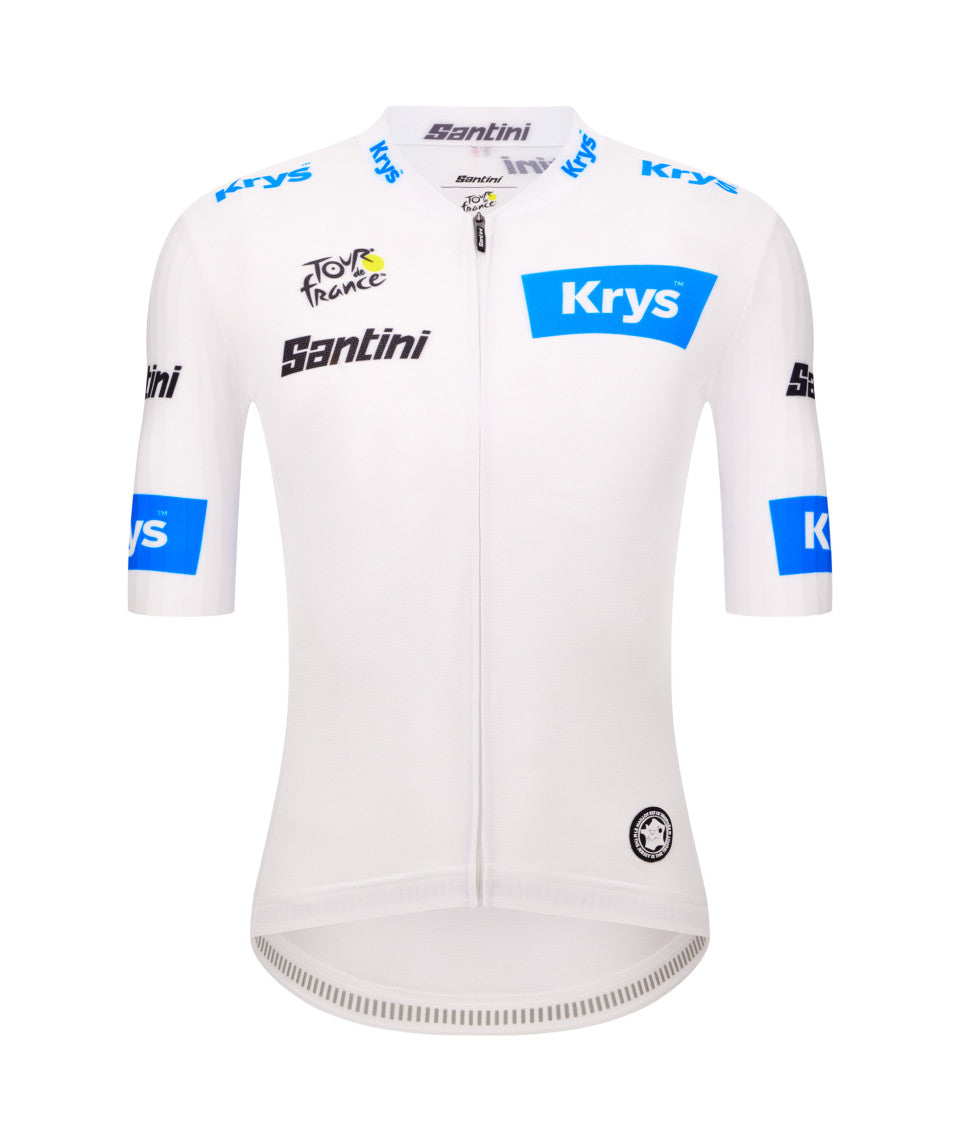 SANTINI Tour De France Maillot Blanche Maglia ciclismo - Bianco