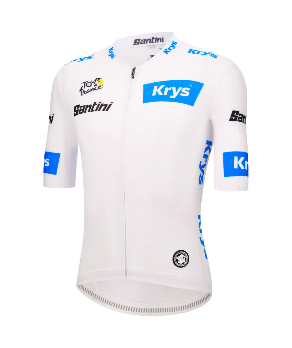 SANTINI Tour De France Maillot Blanche Maglia ciclismo - Bianco