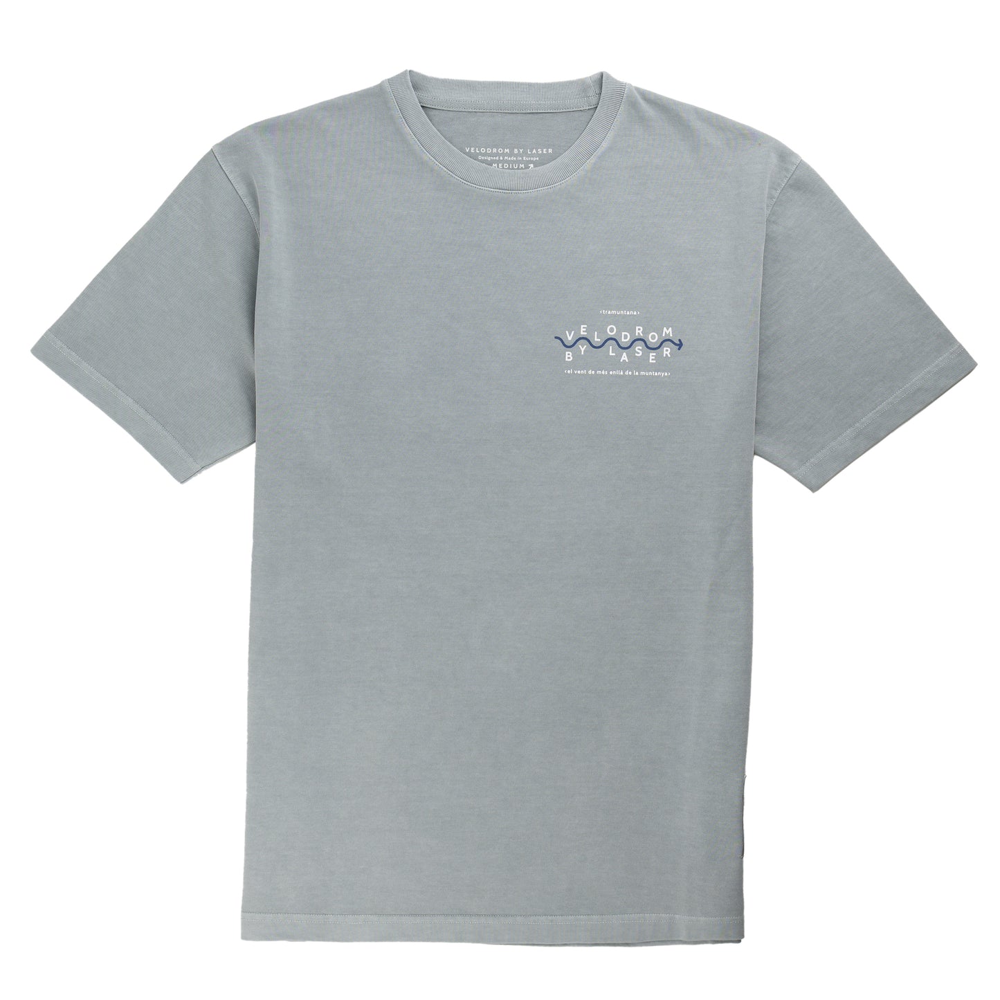 VELODROM x LASER Tramuntana Tshirt - Washed Blue