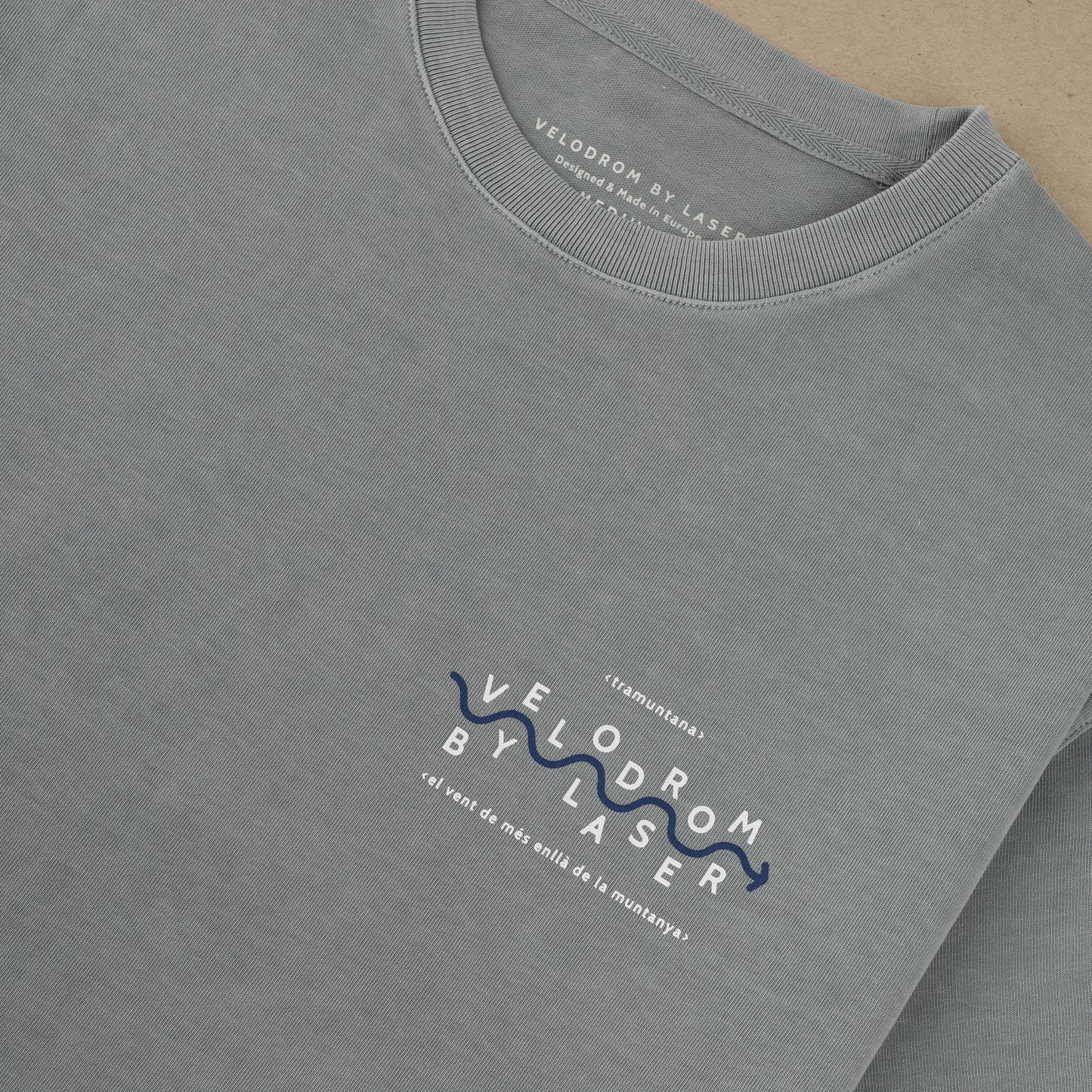 VELODROM x LASER Tramuntana Tshirt - Washed Blue