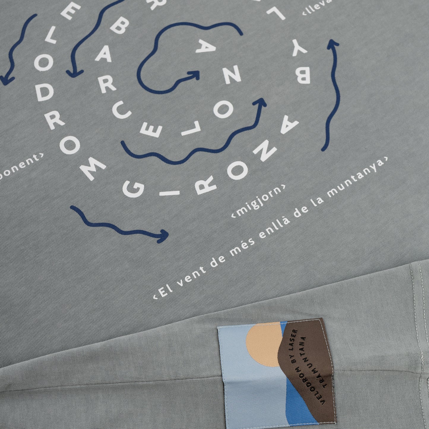 VELODROM x LASER Tramuntana Tshirt - Washed Blue