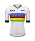 SANTINI UCI World Champion Eco Trikot - Weiß / Rainbow