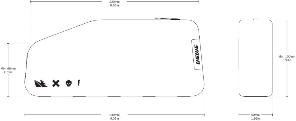 USWE TOP TUBE BAG - BLACK