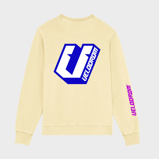VELODROM Casual Sweater - Vanilla/Neon