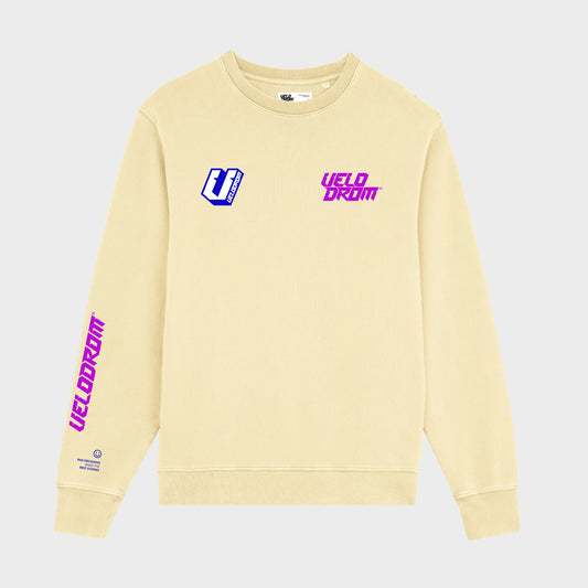 VELODROM Casual Sweater - Vanilla/Neon