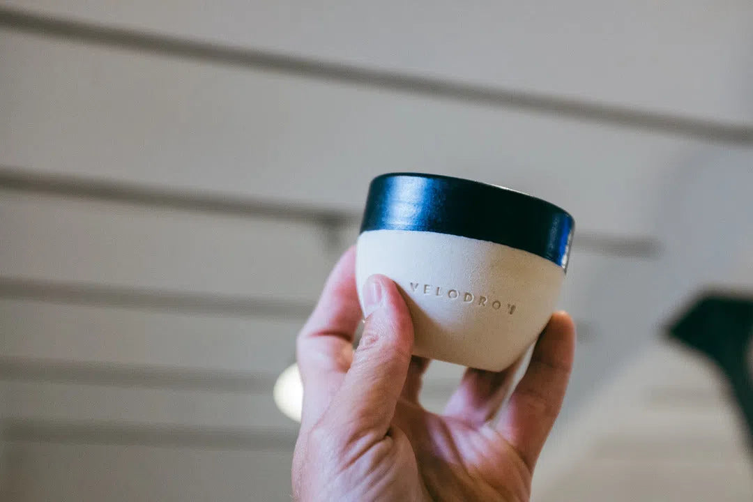 VELODROM Coffee Mug Handmade x Pell Ceramica - Glazed Black and Raw Uncoated-Coffee Mugs-16511366