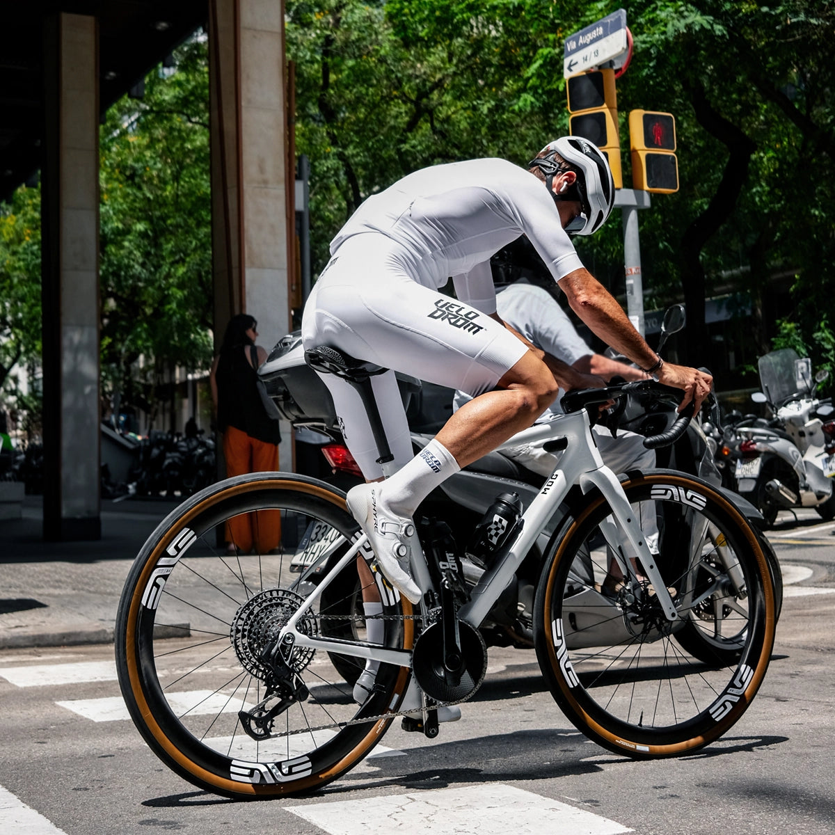 bermuda rennrad VELODROM RaceDay Bib Shorts 3.0 - Racing White