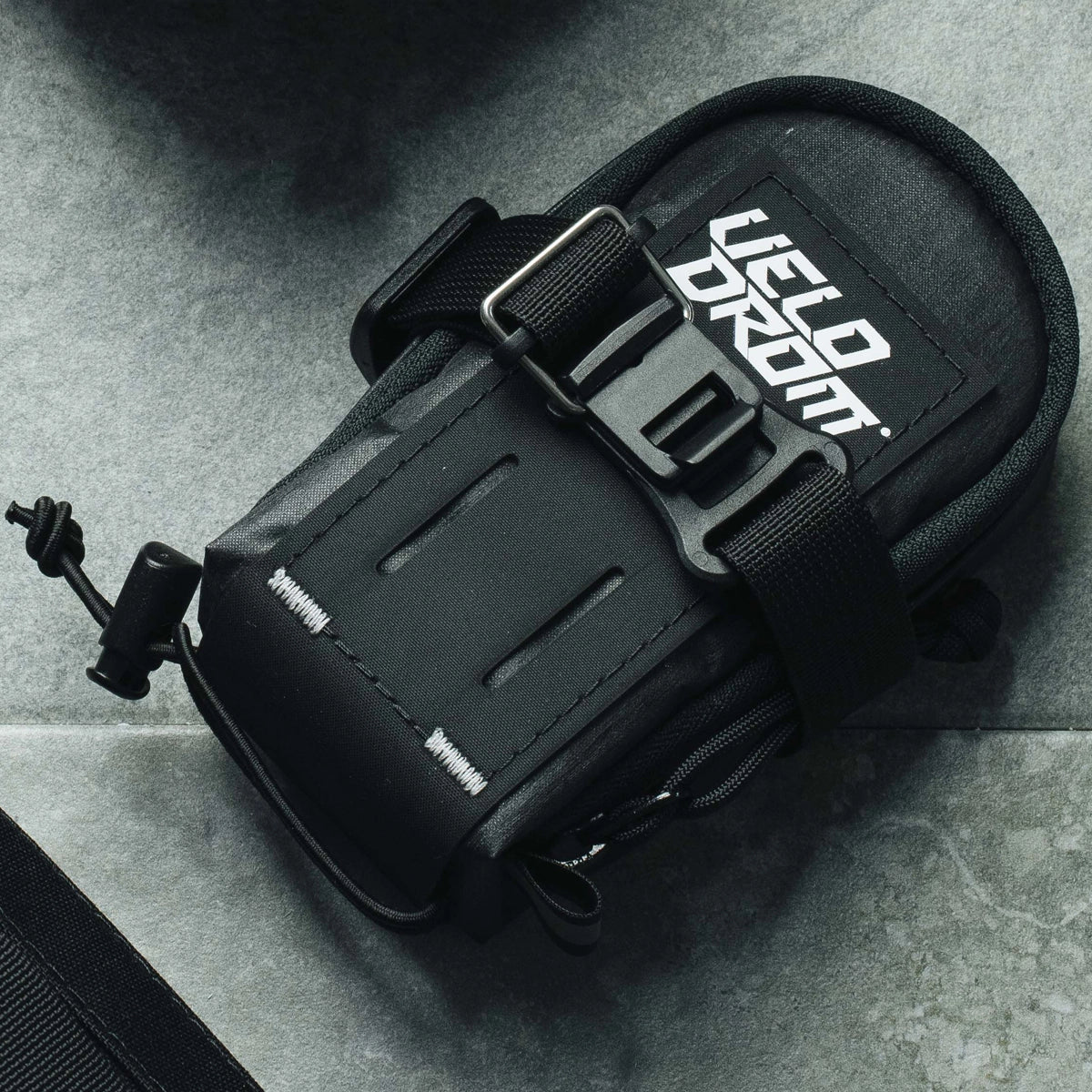 VELODROM RaceDay by Cordel Saddle Bag - Heavy Graphic Black/White-Saddle Bags-36569673