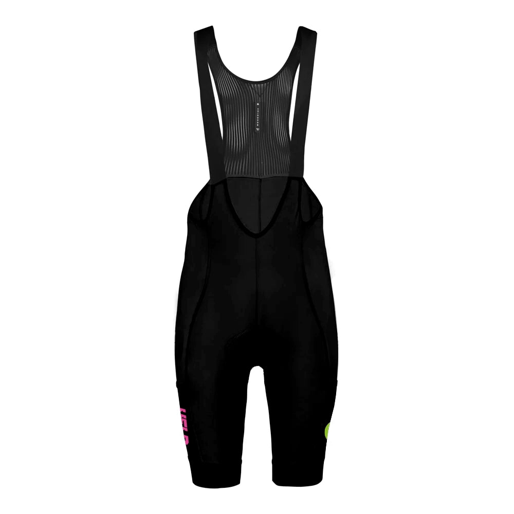 VELODROM RaceDay Cargo Bib Shorts SS24 - Black/Fluor Graphics-Bib Shorts-