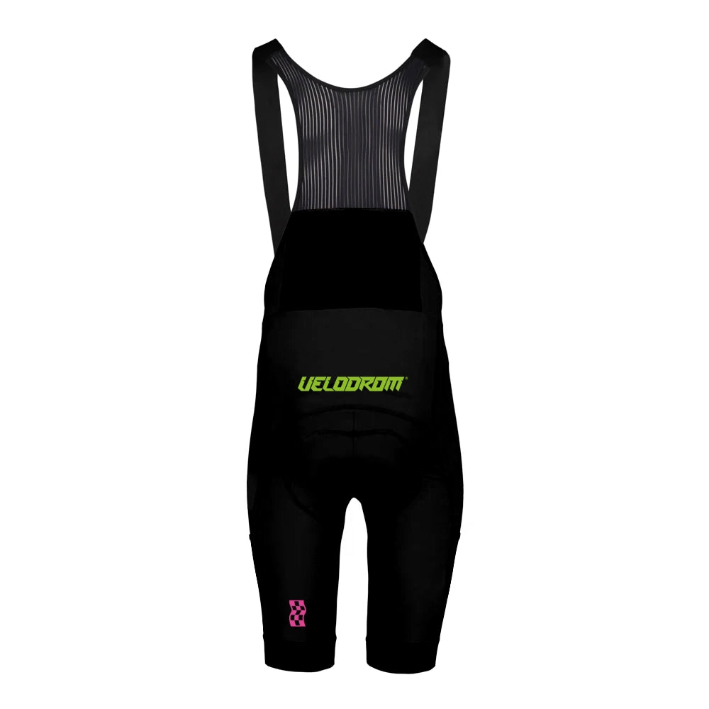 VELODROM RaceDay Cargo Bib Shorts SS24 - Black/Fluor Graphics-Bib Shorts-62744393