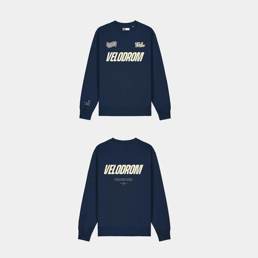 VELODROM Raceday Sweatshirt - Blue Navy/Cream