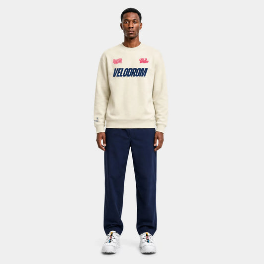 VELODROM Raceday Sweatshirt - Off White/Blue/Bright Red