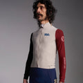 VELODROM RaceDay Thermal Long Sleeve Jersey AW23 - Sand Dual Sleeves-Long Sleeve Jerseys-