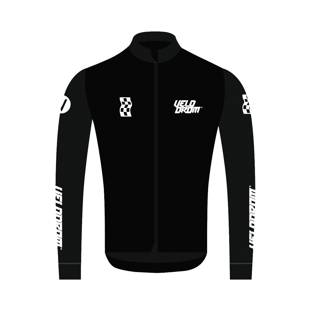 VELODROM RaceDay Thermal Long Sleeve Jersey AW23 - Black/White-Long Sleeve Jerseys-96198473