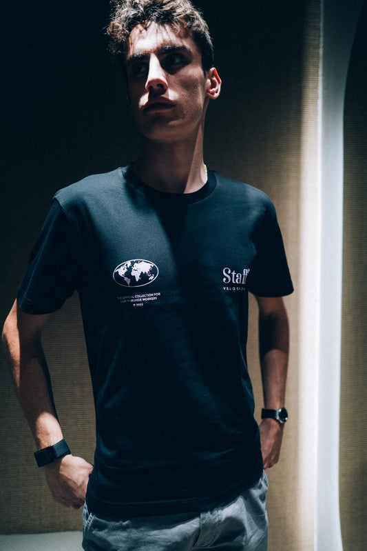 VELODROM Staff Tshirt - Black/Lavender-T-Shirts-
