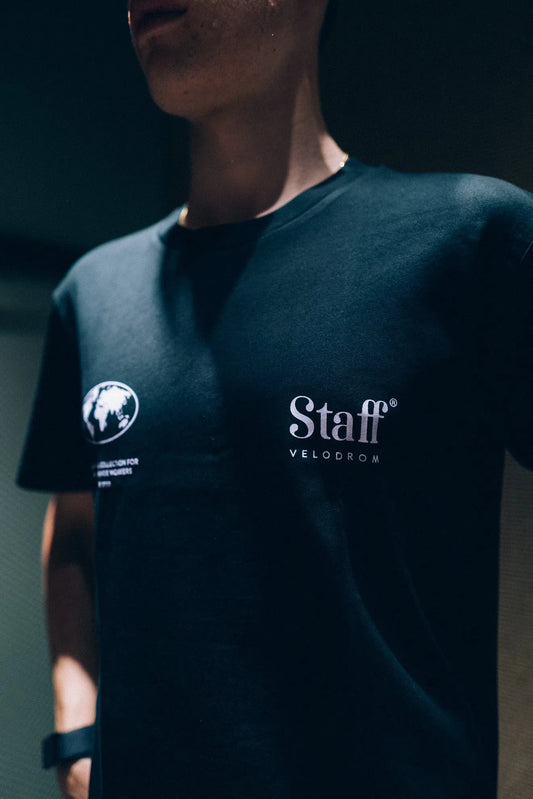 VELODROM Staff Tshirt - Black/Lavender-T-Shirts-