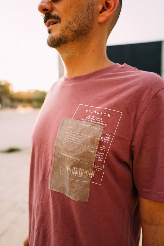 VELODROM VCC Casual Tshirt Ticket Patch - Smooth Wine-T-Shirts-