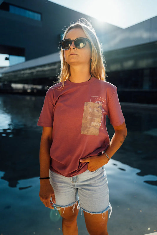 VELODROM VCC Casual Tshirt Ticket Patch - Smooth Wine-T-Shirts-