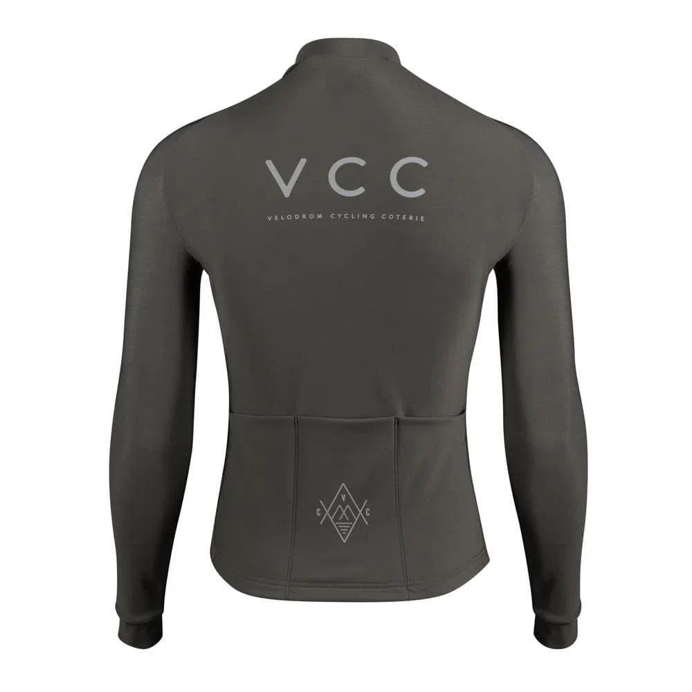 VELODROM VCC Long Sleeve Winter Jersey - Dark Olive-Long Sleeve Jerseys-28089734
