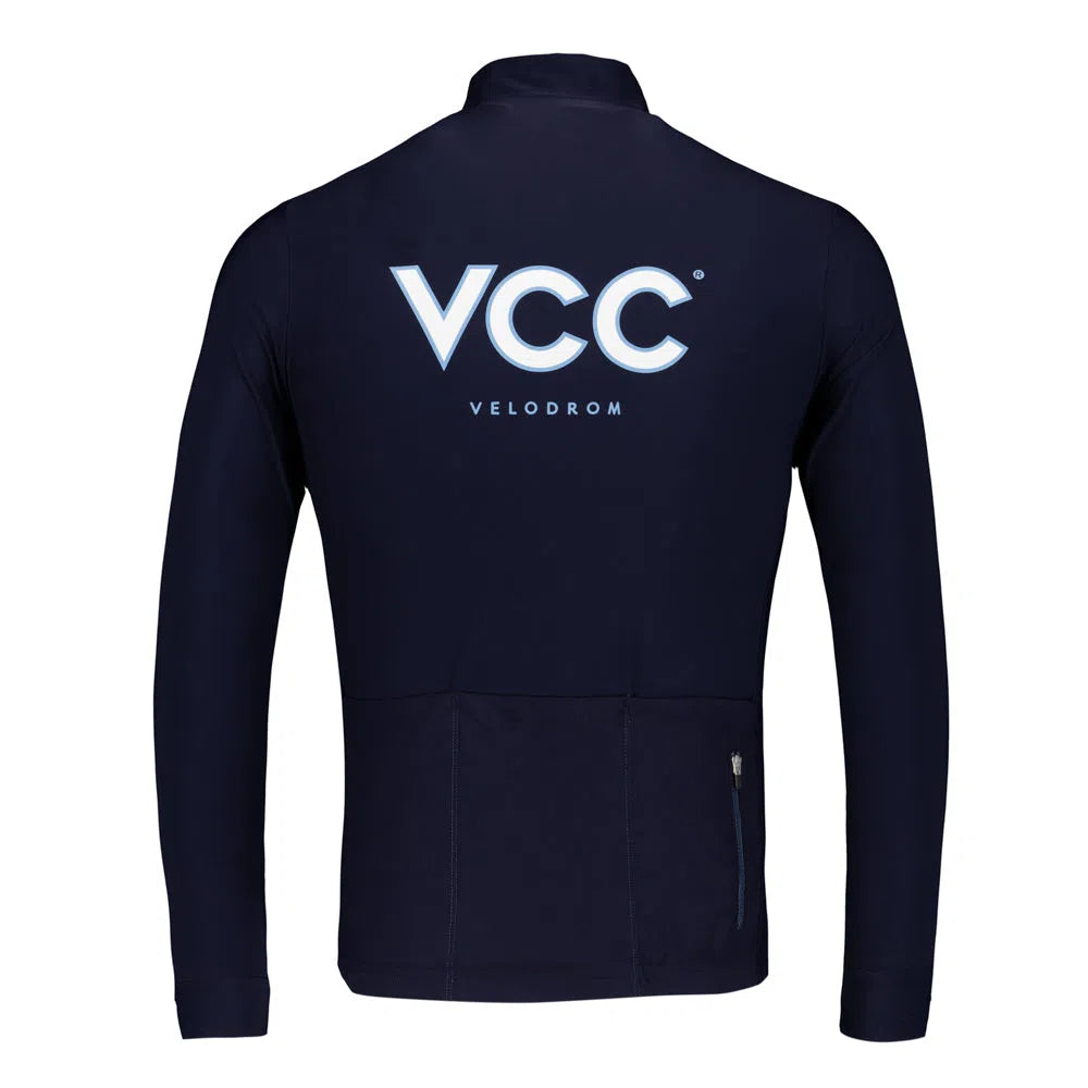 VELODROM VCC Thermal Long Sleeve Jersey AW23 - Classic Navy-Long Sleeve Jerseys-