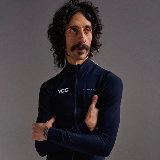 VELODROM VCC Thermal Long Sleeve Jersey AW23 - Classic Navy-Long Sleeve Jerseys-