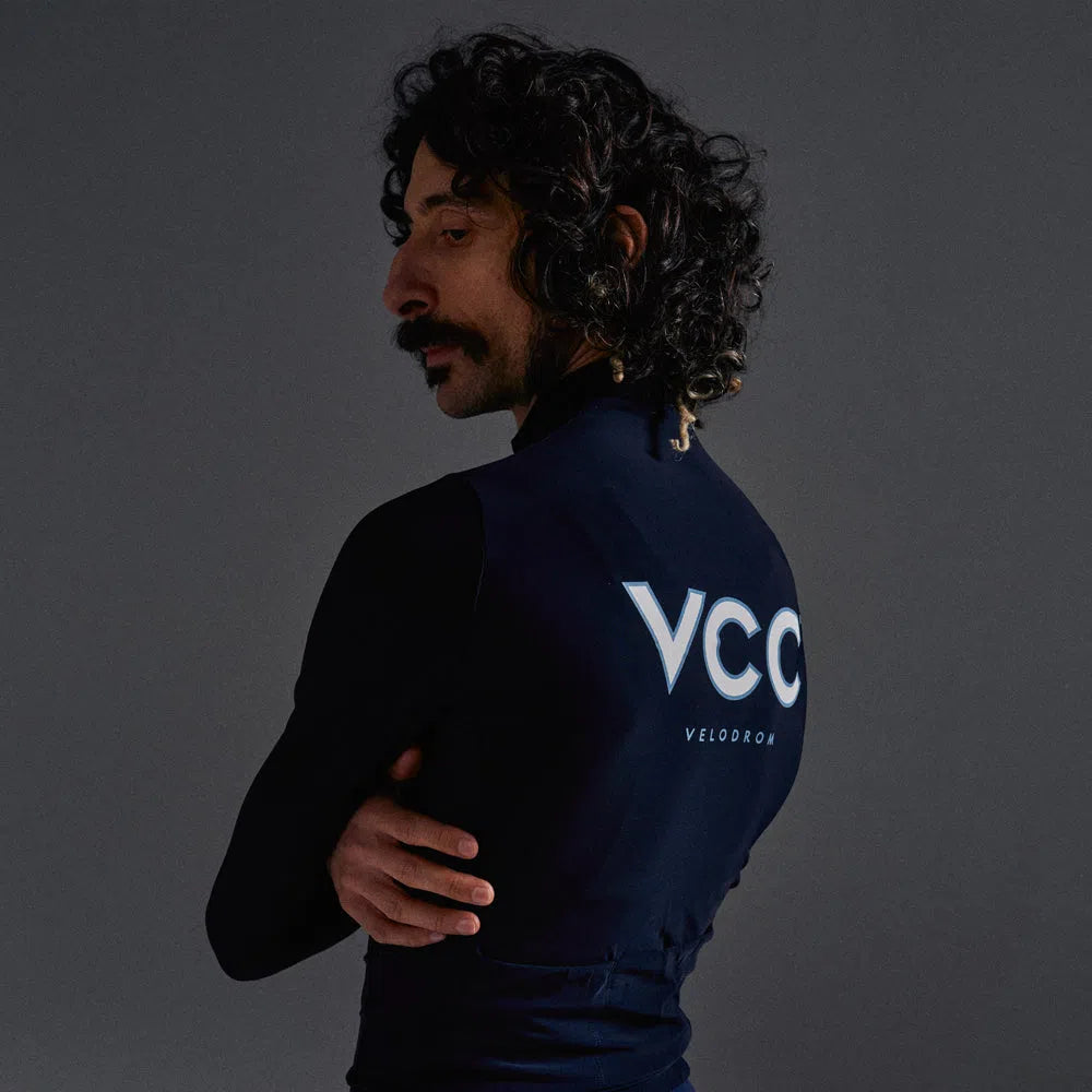 VELODROM VCC Thermal Long Sleeve Jersey AW23 - Classic Navy-Long Sleeve Jerseys-