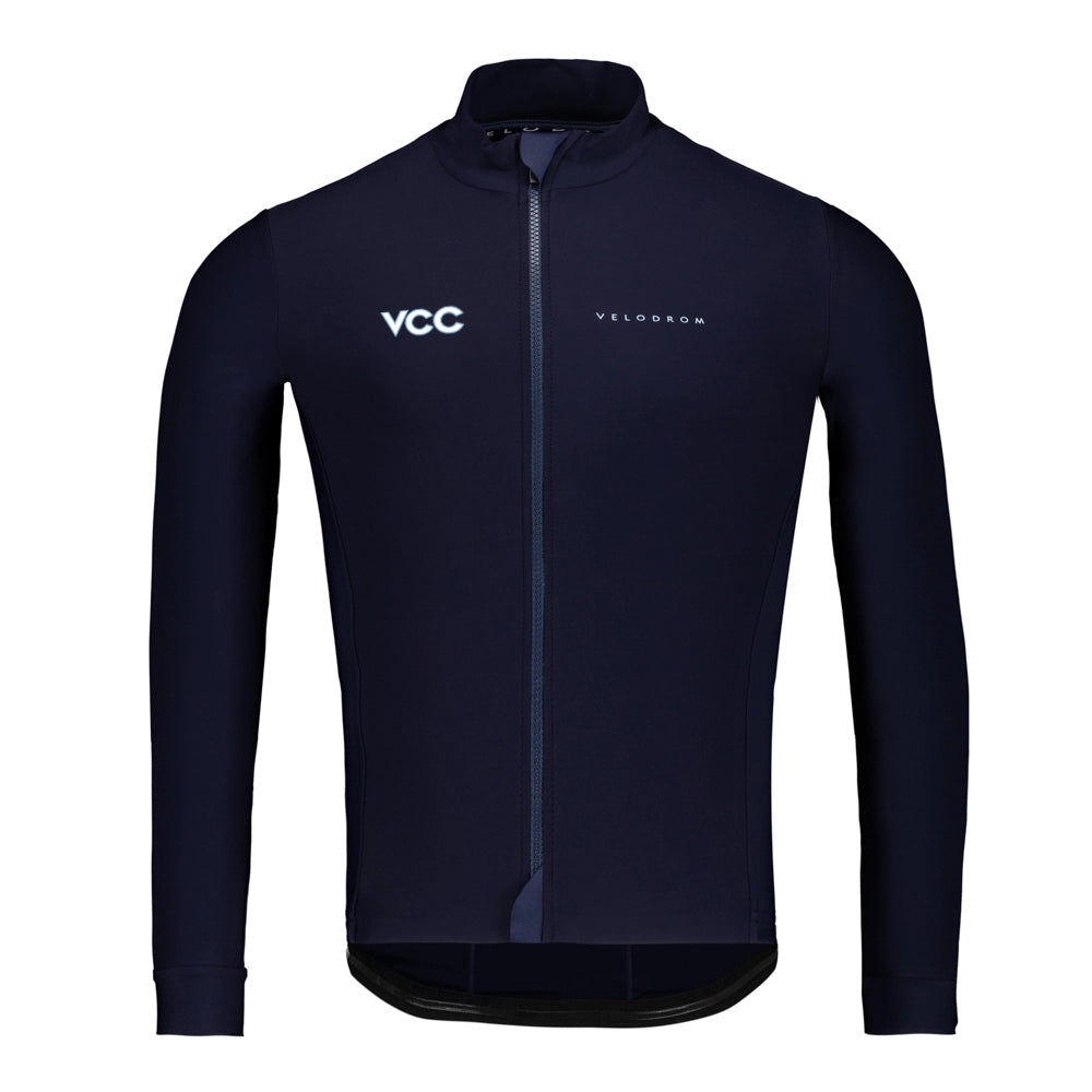 VELODROM VCC Thermal Long Sleeve Jersey AW23 - Classic Navy-Long Sleeve Jerseys-92615241