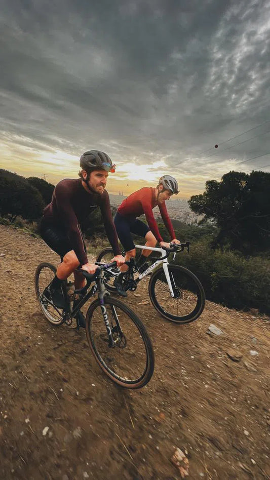 VELODROM VCC Thermal Long Sleeve Jersey - Raw Coffee Bean-Long Sleeve Jerseys-