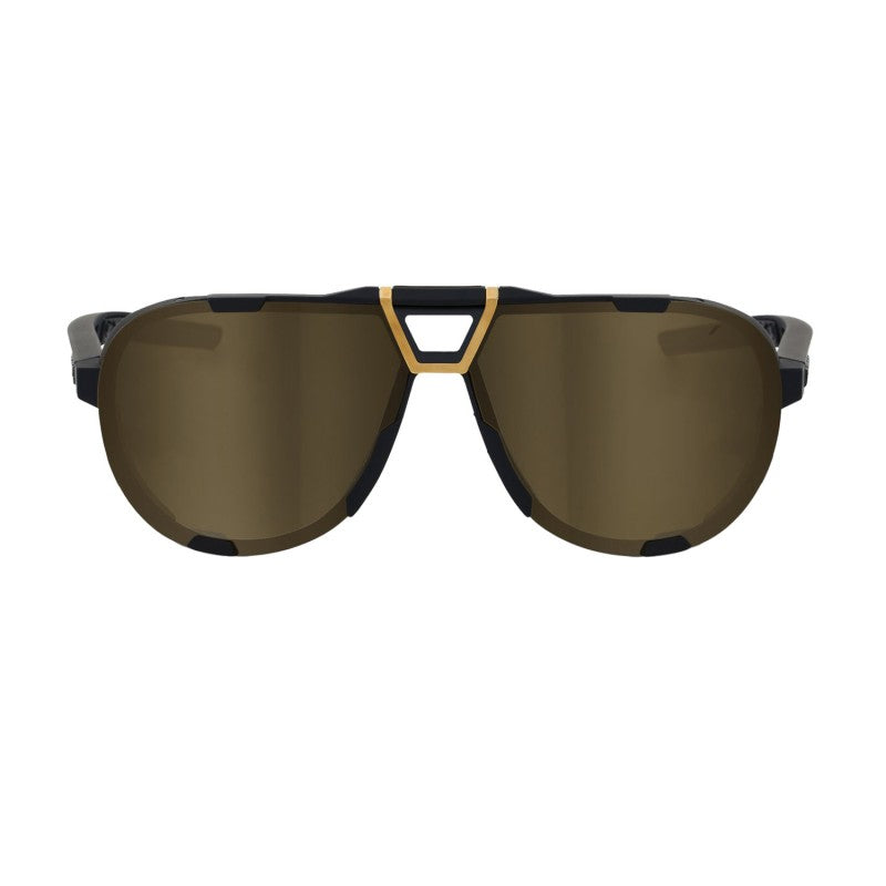 RIDE 100% Westcraft Sunglasses - Soft Tact Negro / Soft Gold Mirror Lens