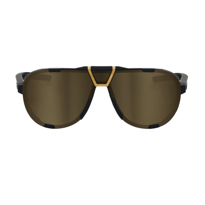 RIDE 100% Westcraft Sunglasses - Soft Tact Negro / Soft Gold Mirror Lens