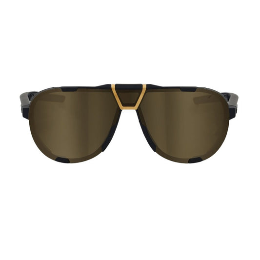 RIDE 100% Westcraft Sunglasses - Soft Tact Negro / Soft Gold Mirror Lens