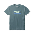 YETI LOGO BADGE PREMIUM SHORT SLEEVE TSHIRT - Indigo-T-Shirts-