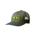 YETI Logo Badge Trucker Hat - Highlands Olive/ Forest-Caps-888830177457