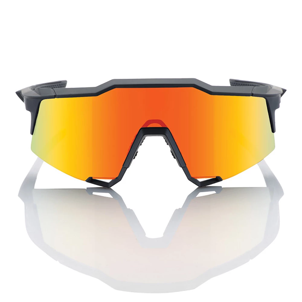 RIDE 100% Eyewear Speedcraft - Soft Tact Black Hiper Red Multilayer Mirror Lens