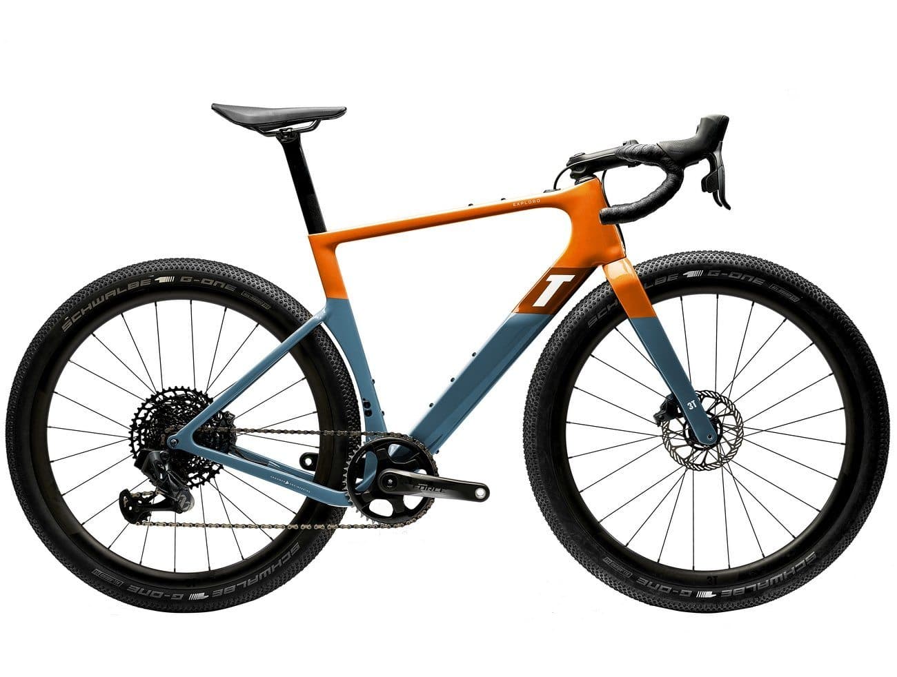 3T Exploro Max Vélo Gravel Complet Sram Force AXS 1x12 - Orange Bleu –  Velodrom CC