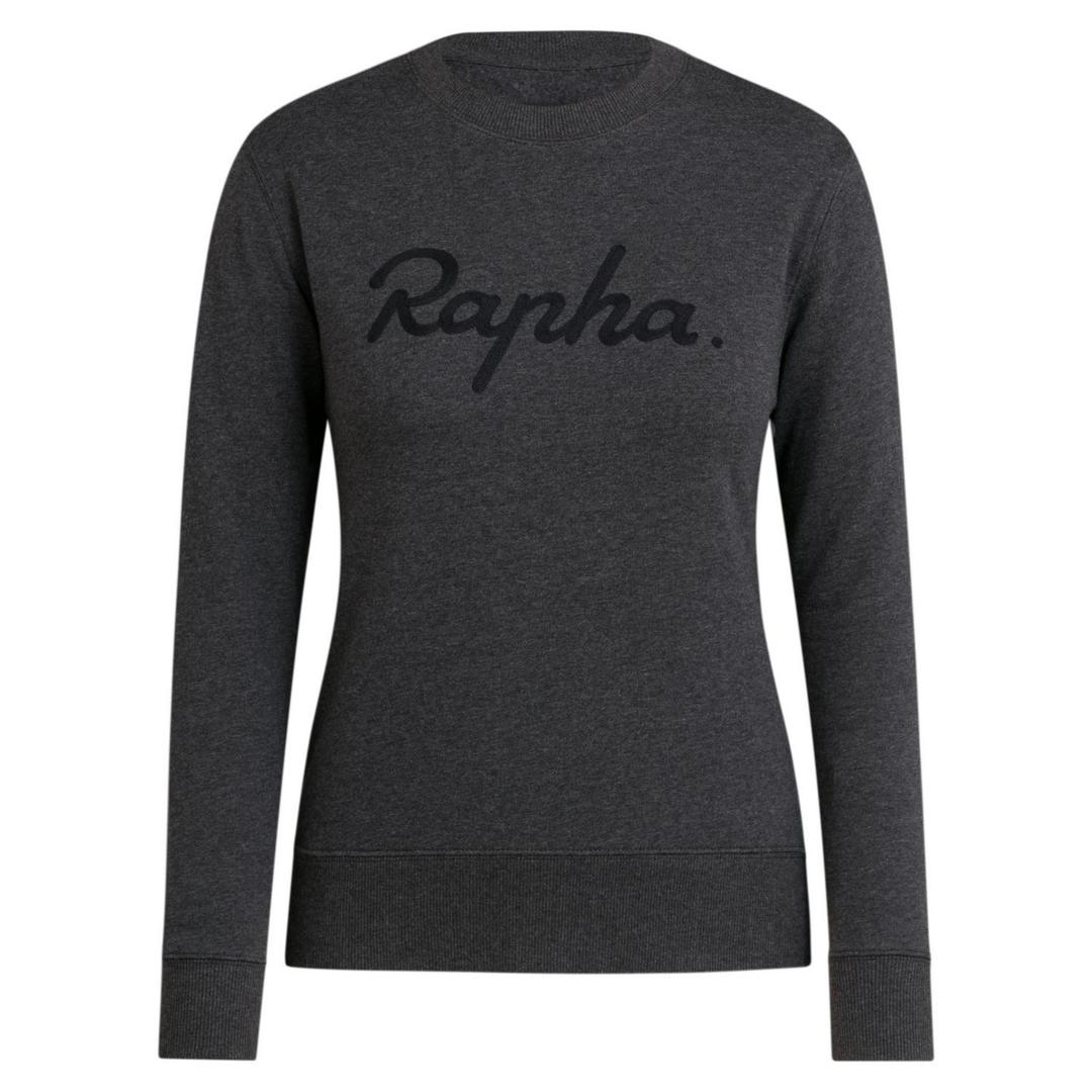 RAPHA Women Logo Sweatshirt - Charcoal Marl/Black