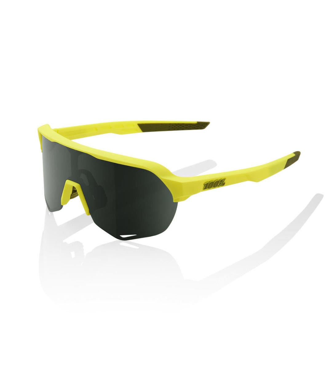 RIDE 100% Gafas de Sol S2 - Soft Tact Banana/Grey Green Lens