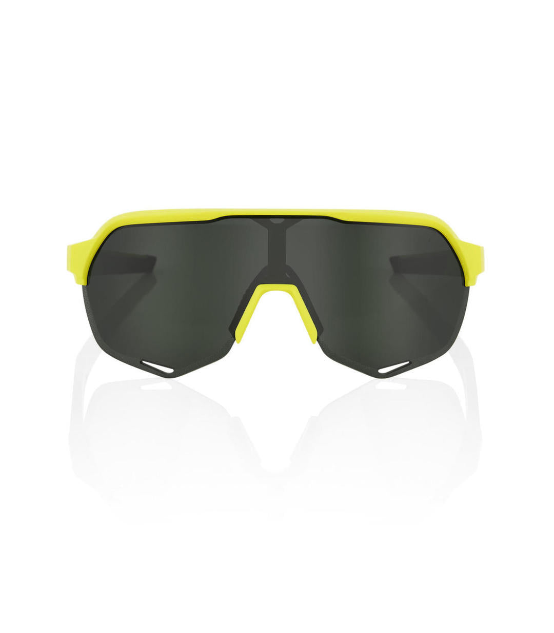 RIDE 100% Sonnenbrillen S2 - Soft Tact Bananen/Graugrüne Linse 