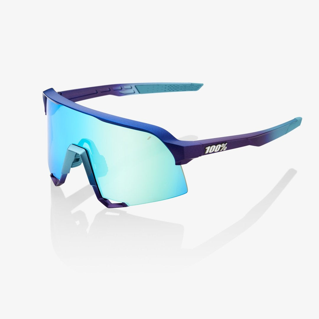 RIDE 100% Sonnenbrillen S3 - Mattes Metallic in das Fade Blue Topaz Multilayer Mirror Lens 